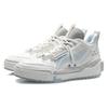 New LiNing Coverage Anti Slip Wear Resistant Lightweight Breathable Mid Top Skateboard Shoes Men's White Blue AGCR311-1