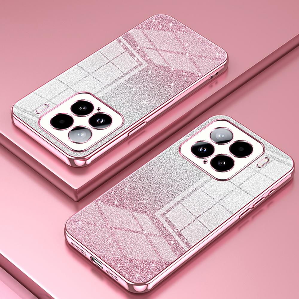 

For Xiaomi 15 Case Electroplating Gradient Glitter TPU Phone Cover Transparent