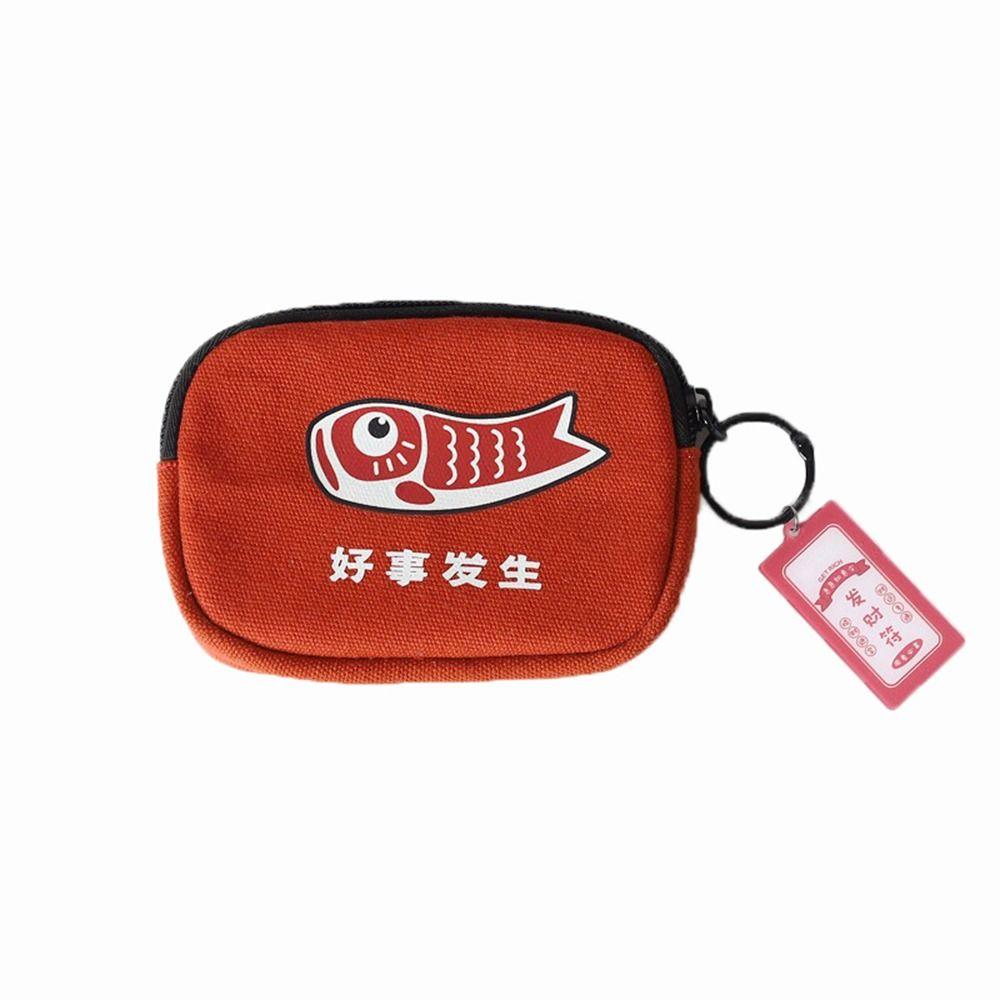 

Тканевая подвеска для девочек для студенток для женщин кошелек с изображением удачи кои монетница визитница короткий кошелек красный