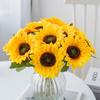 5Pcs of Artificial Flowers Silk Sunflowers Family Room Vases Christmas Wedding Decorations Gardens Bonsai Accessories Scrapbook