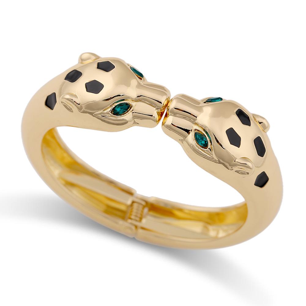 Micro-embellished Double-headed Leopard Bracelet European and