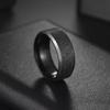 Eenvoudige 8mm roestvrij staal matte vingerringen voor mannen vrouw hoge kwaliteit zwart gepolijst bruiloft verlovingsring sieraden geschenken