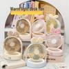 New Portable LED Desktop Fan: Lightweight, Rechargeable, Adjustable Three-Speed with Bow Design