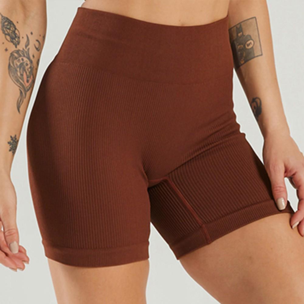 

Женские бесшовные шорты для йоги с высокой талией: 9-точечная, высокоэластичная конструкция, приподнимающая бедра Medium