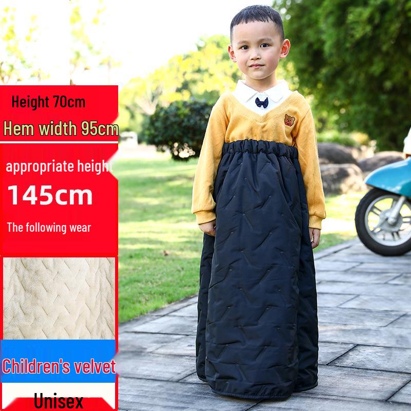 Electric Car & Motorcycle Windproof Skirt: Autumn/Winter Waterproof Warm Knee Pads for Adults & Children
