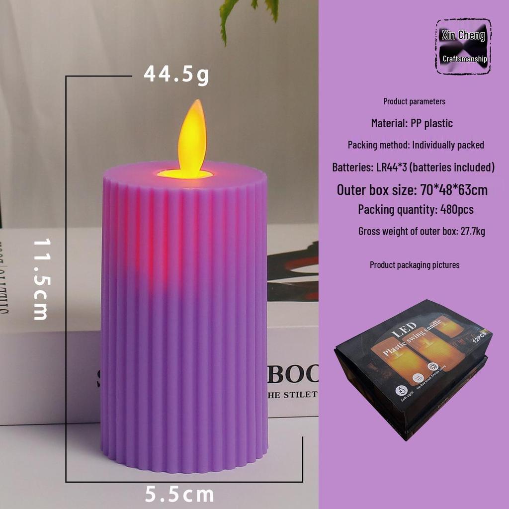 LED Cylinder Candle for Photography Props & Indoor Decor Gifts