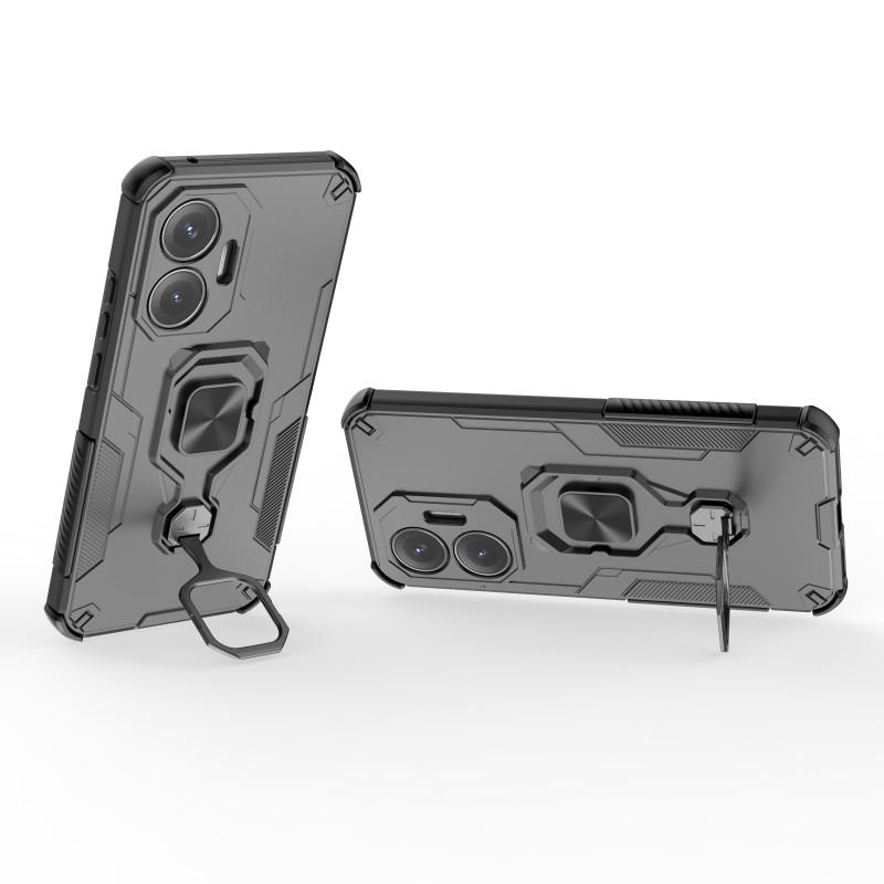 For Xiaomi Poco F7 5G/Redmi Turbo 4 Pro 5G Phone Case WANLONFENG PC TPU Back Cover Kickstand with Tempered Glass