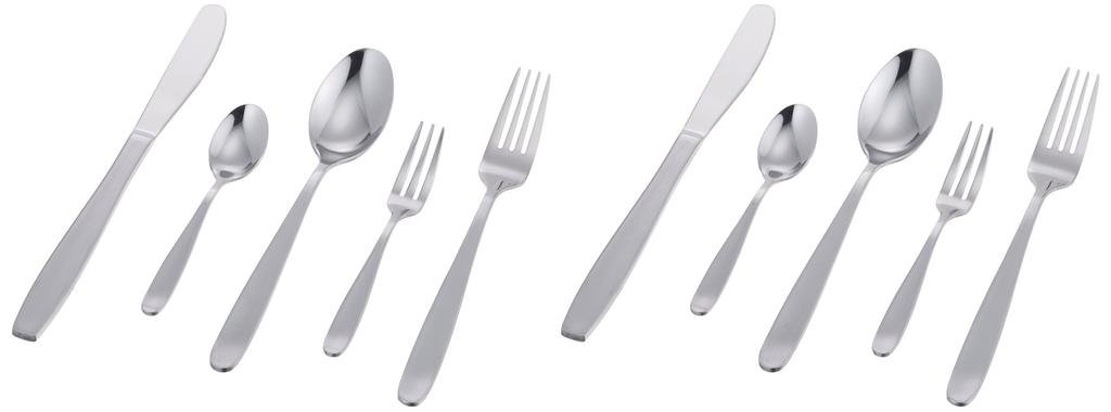 Pearl Metal Stainless Steel Cutlery Set of 10 Rupa - Spoon, Fork, Knife, B-5353