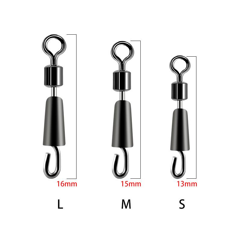 30PCS Fishing Bearing Swivels Ball Bearing Swivel Solid Rings Fishing Connector Ocean Boat Quick Fast Link Connector