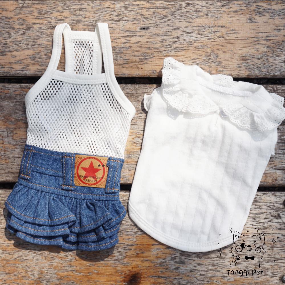 Pet Clothes: Handmade Double Layer Pure Cotton Baby Classic Peter Pan Collar