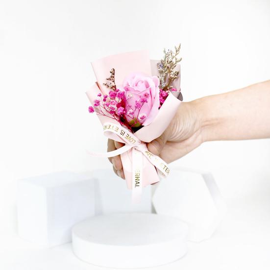 Mini Aromatherapy Soap Rose Bouquet Scented Artificial Flower Arrangement Christmas Wedding Birthday Valentine's Day Gifts for Women Mom Wife Best