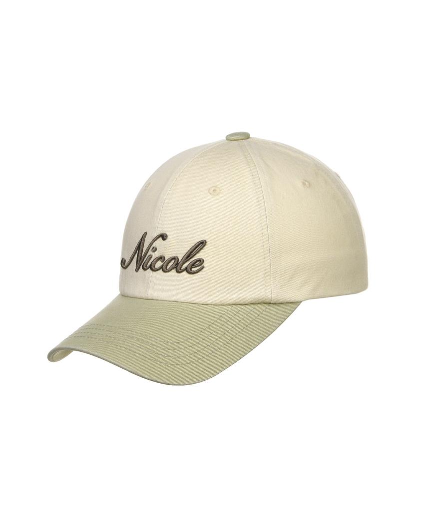 Nigaennikol Nicole Lettering Ball Cap_Beige Khaki