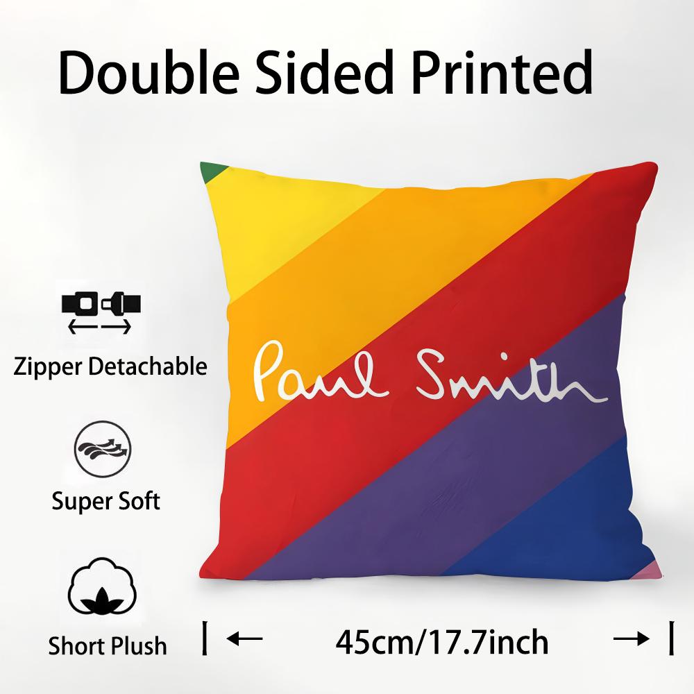 S-Smith Mode P-Paul Kissenbezug Plüschstoff Weich Beidseitiger Druck Sofakissenbezug Zierkissenbezüge