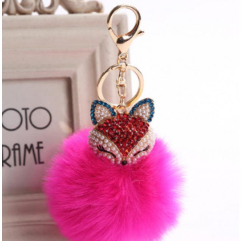 Výprodej Ručně vyráběná kožešinová bambulka na klíčenky Králičí kožešinová koule Klíčenky Držák na klíče Ozdoby na telefon Kabelka Šperky Doplňky