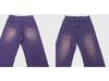 2023 Men's Retro Purple Wide-Leg Jeans - American Hip Hop Street Fashion