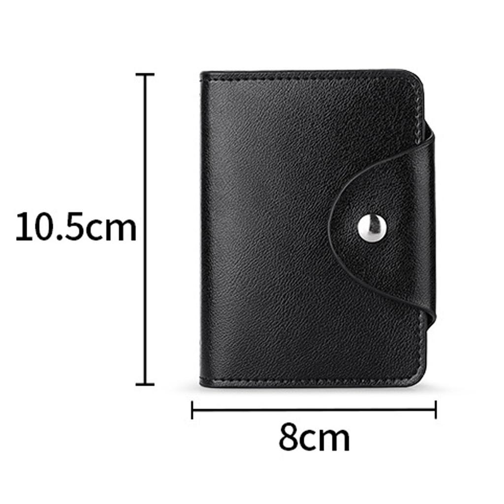 Ganve Men's Large Capacity Card Case, Genuine Leather, Business Card Holder, Women's, Point Card Holder, Simple, Bifold, Holds 40 Cards