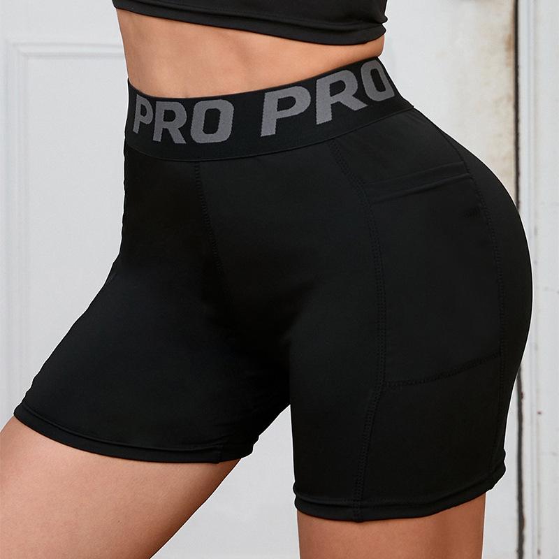 Women's Quick-Dry Fitness Shorts with Pocket - Running, Training & Yoga