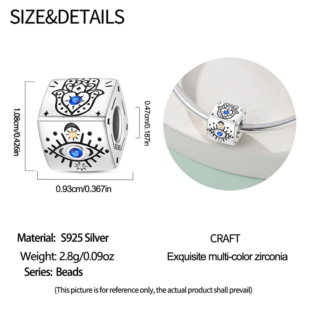 Square Dice Flower Cherry Stopper Clip Beads Fit Original Copper Charm Bracelet Diy Lovely Pendants For Woman Jewelry Gift