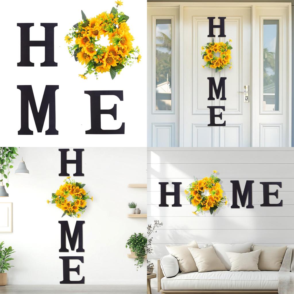 Home Sunflower Home Wall Decor With Lightweight Wooden Sign For Harvest Celebration