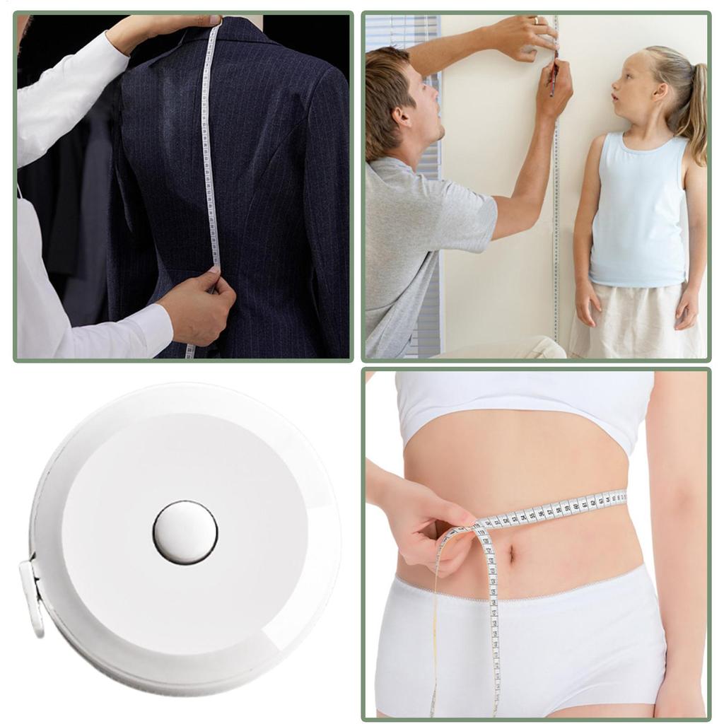 200Cm Body Measuring Tape Retractable Measuring Tape Push Button Retract Body Measurement Tape Soft Retractable Measuring Tape