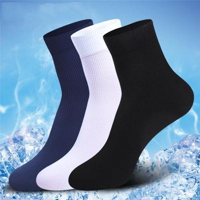 Men Socks Summer Business Solid Color Breathabel Thin Fashion Male Ankle Length Socks