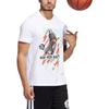 Adidas T Shirts Men's White Crew Neck Moderate Straight Fit HN0816
