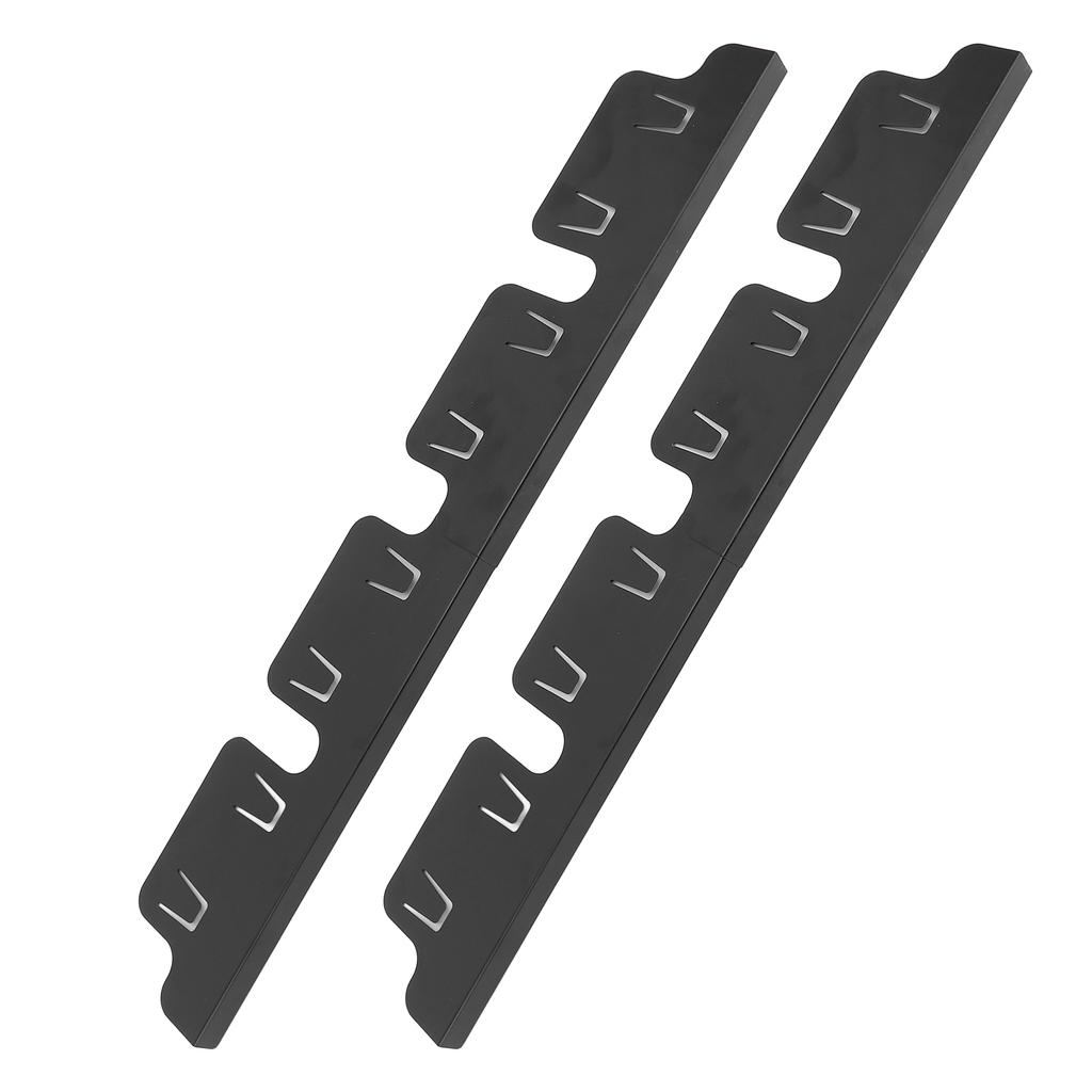 2 Paar Herd-Arbeitsplatten-Spaltabdeckungen Schwarze Farbe 35x10CM Verstellbarer Herdspalt-Schutz für Küche