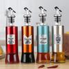Huihuang Stainless Steel Glass Oil & Vinegar Dispenser Set