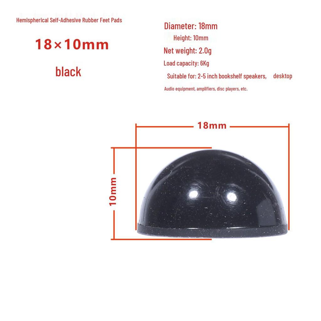 Silicone Vibration Damping Speaker Foot Pads - Anti-slip, Shock Absorbing, Self-Adhesive, Trapezoidal Design for Amplifiers