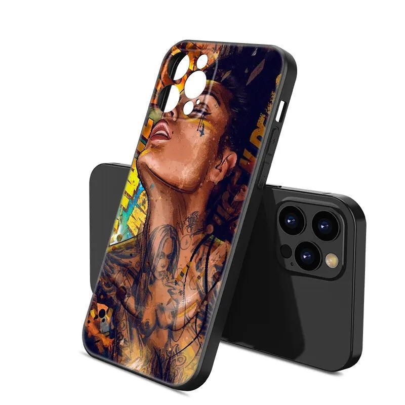 Applicable Apple Iphone13 Phone Case Sleeve Tattoo Sexy Girl Phone Case Painted Anti-Drop Small