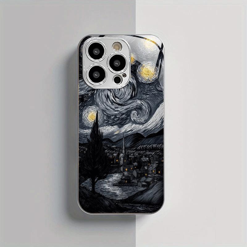 Starry Night Swirl Artistic Pattern Phone Case for iPhone17promax 16 15 14 13 12ProMax 11 11Pro Anti-drop Protection