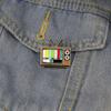 Retro Vintage TV Pin Snowflake Screen Television Brooches Brooch Lapel Antenna TV Pins  Friends
