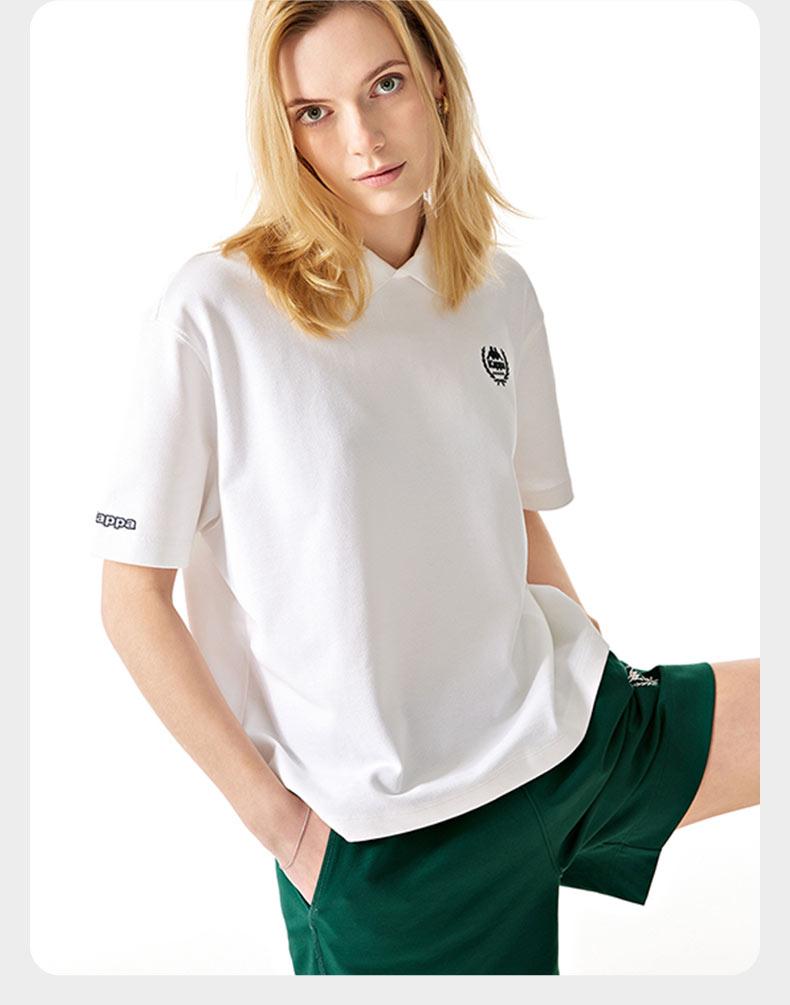 Kappa Short Sleeve New Women's POLO Half Sleeve Casual V-neck T-shirt