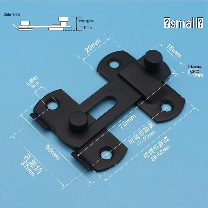 Stainless Steel Punch-Free Sliding Door Lock for Indoor Bathroom or Toilet