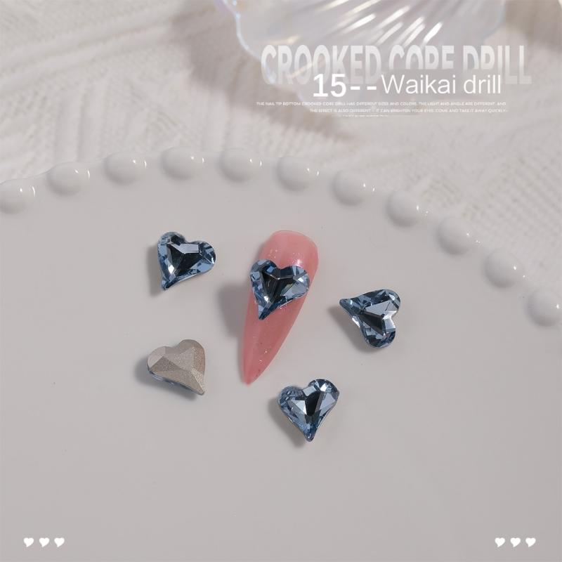 20Pcs Luxury 3D Nail Art Crafts Rhinestones Charms DIY Nail Designs Crystal Gems Dangle Manicure Nail Jewelry Diamonds