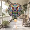 Metal Rotating Pendant, Wind Chime, Outdoor Garden Decoration, Owl Pattern, Bird Repellent, Wind Rotating Pendant
