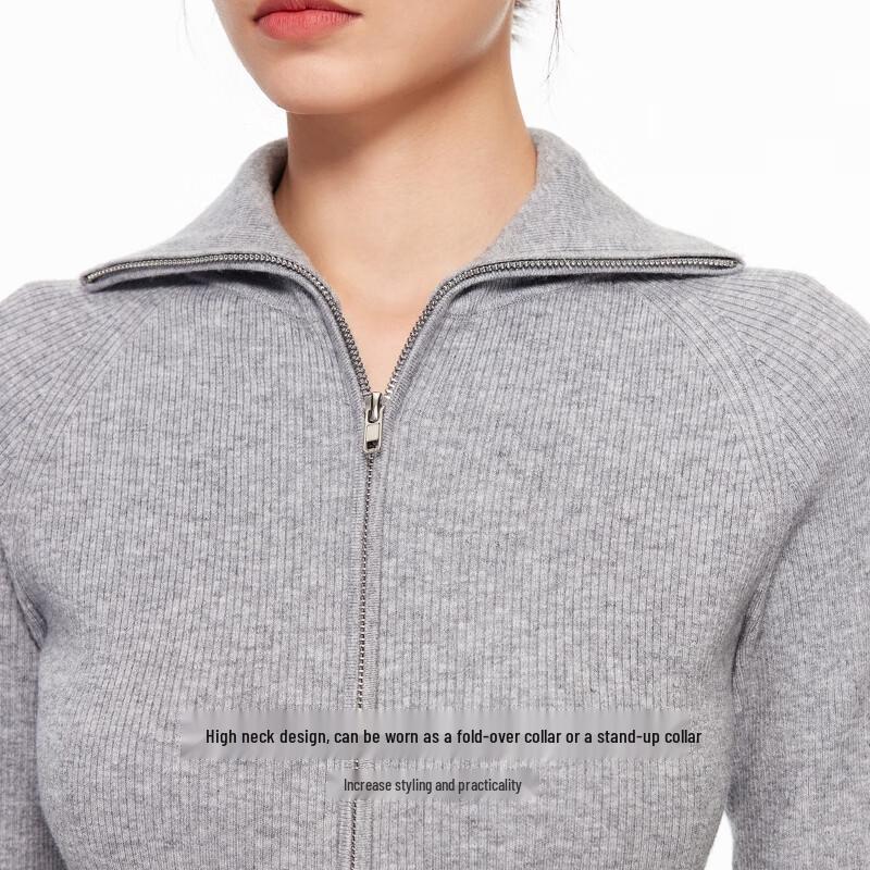 VEROMODA Women's Wool Blend Polo Collar Cardigan