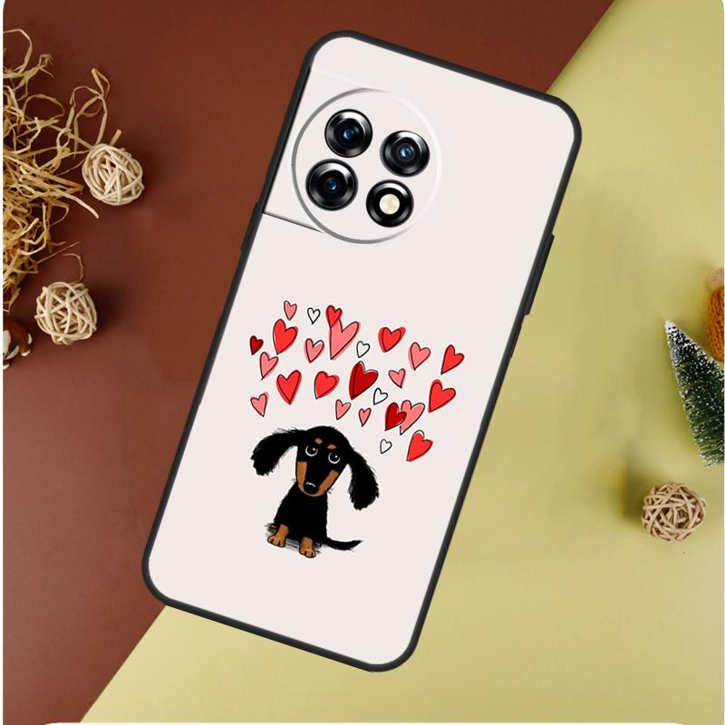 Cartoon Dachshund Dog For OnePlus 13 12 11 12R 13R 9 10 Pro 8T 9RT 10T 10R Nord 4 CE 2 3 Lite N20 N30 Phone Case