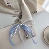 Women Fashionable Bow Keychain Shaped Pearl Mobile Phone Charm, Bag Charm And Accessory.