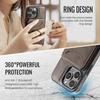 MAGKING K1 Series For iPhone 15 Pro Magnetic Case PC+TPU+PU Phone Cover with Card Holder Kickstand