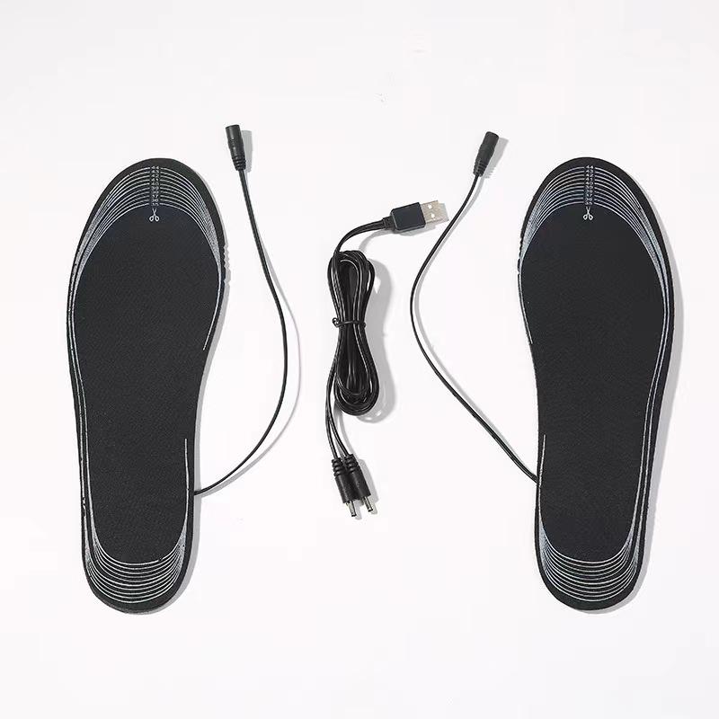

USB Rechargeable Electric Heating Insoles – Washable, Cuttable Foot Warmers Universal Size