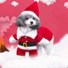 Kitten Christmas Costume Santa Claus Hat & Coat Outfit Suit Fashion Pet Dog Jackets Red Hat Winter Clothes Photo Props