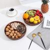 Ruhan Fresh Style Acacia Wood Round Divided Meal Plate