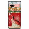 3D Flowers Case For Google Pixel 7a 5G Case Emboss Relief Floral Black Silicone Soft Back Covers For Google Pixel 7a Case Fundas