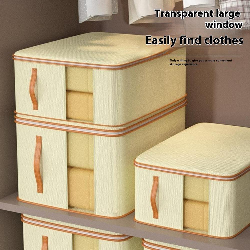 54 X 42 X 20cm Clothes Storage Bag with Window Visible Quilt Organizer Container