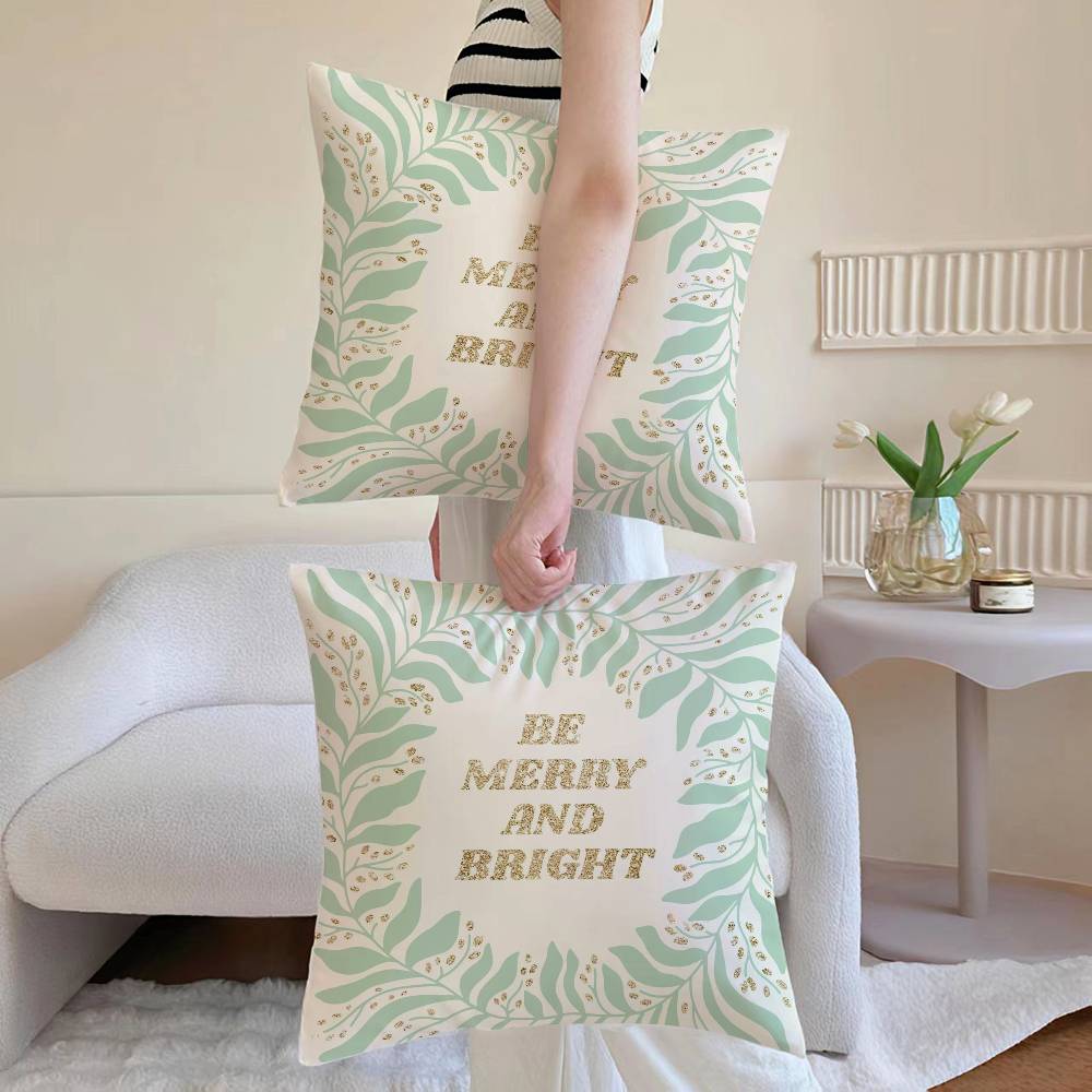 Christmas Apple Pillow Case Sofa and Living Room Decorative Cushion Covers Dust-proof and Mite-proof Invisible Zipper