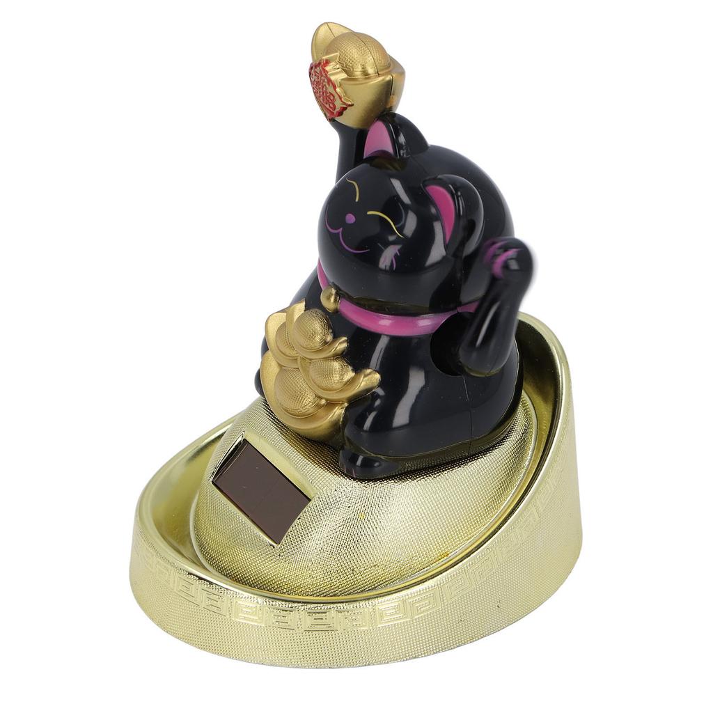 Solarna figurka kota szczęścia Żywa Unikalna Oszczędzająca Energię Feng Shui Kot Bogactwa na Deskę Rozdzielczą Samochodu Biurko