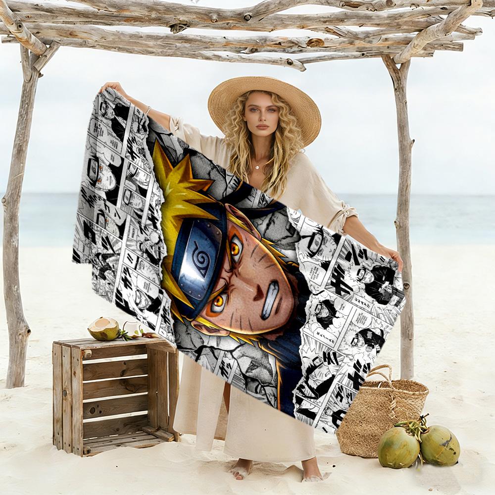 Naruto Beach Towel Super Soft & Absorbent Comfortable Lightweight