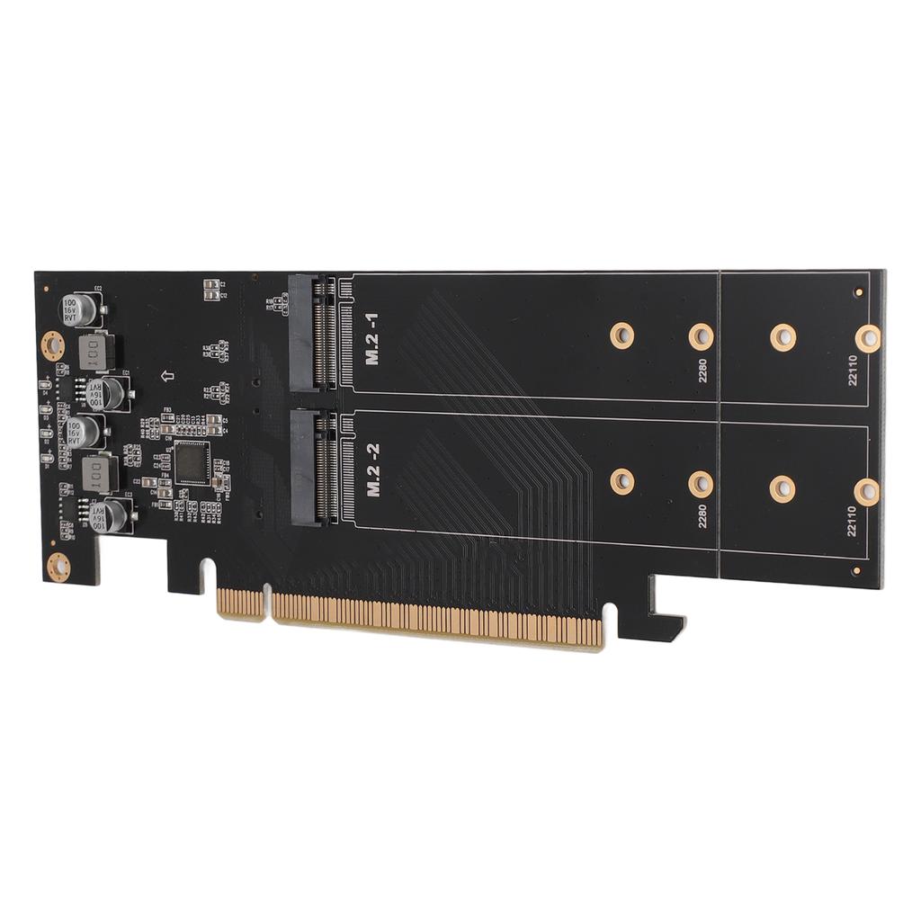 Quad M.2 NVMe to PCIe 4.0 X16 Adapter 4 Port High Speed 4x32Gbps M Key SSD Soft RAID Card PCIE 4.0 X16 Adapter for