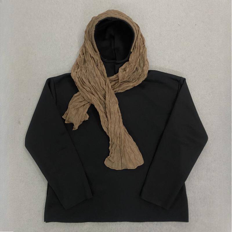 Модный осенне-зимний повседневный худи с длинным рукавом XL чёрный